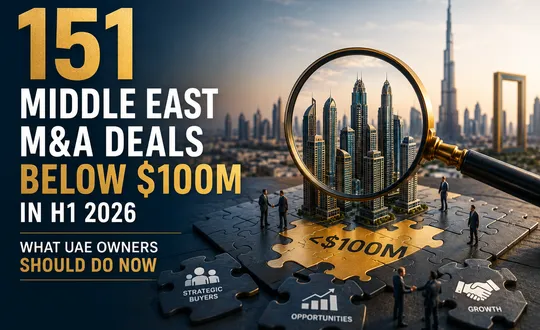 151 Middle East M&A Deals Were Below $100M in H1 2026: What UAE Owners Should Do Now