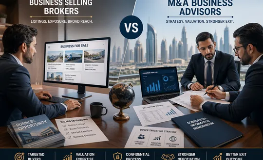 Business Selling Brokers vs M&A Business Advisors: Which Route Creates a Stronger Exit in the GCC?